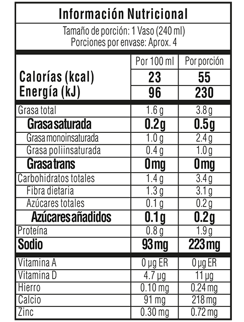 Bebida Vegetal Tosh de Almendras y Avena Sin Azúcar
