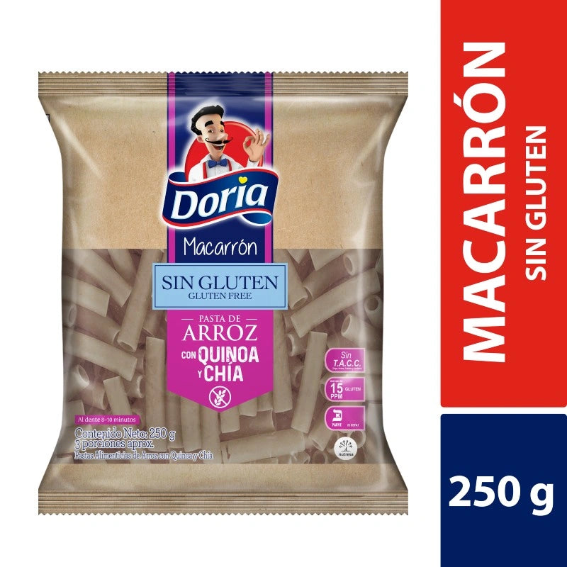 Macarrón de Arroz Quinoa y Chía Doria