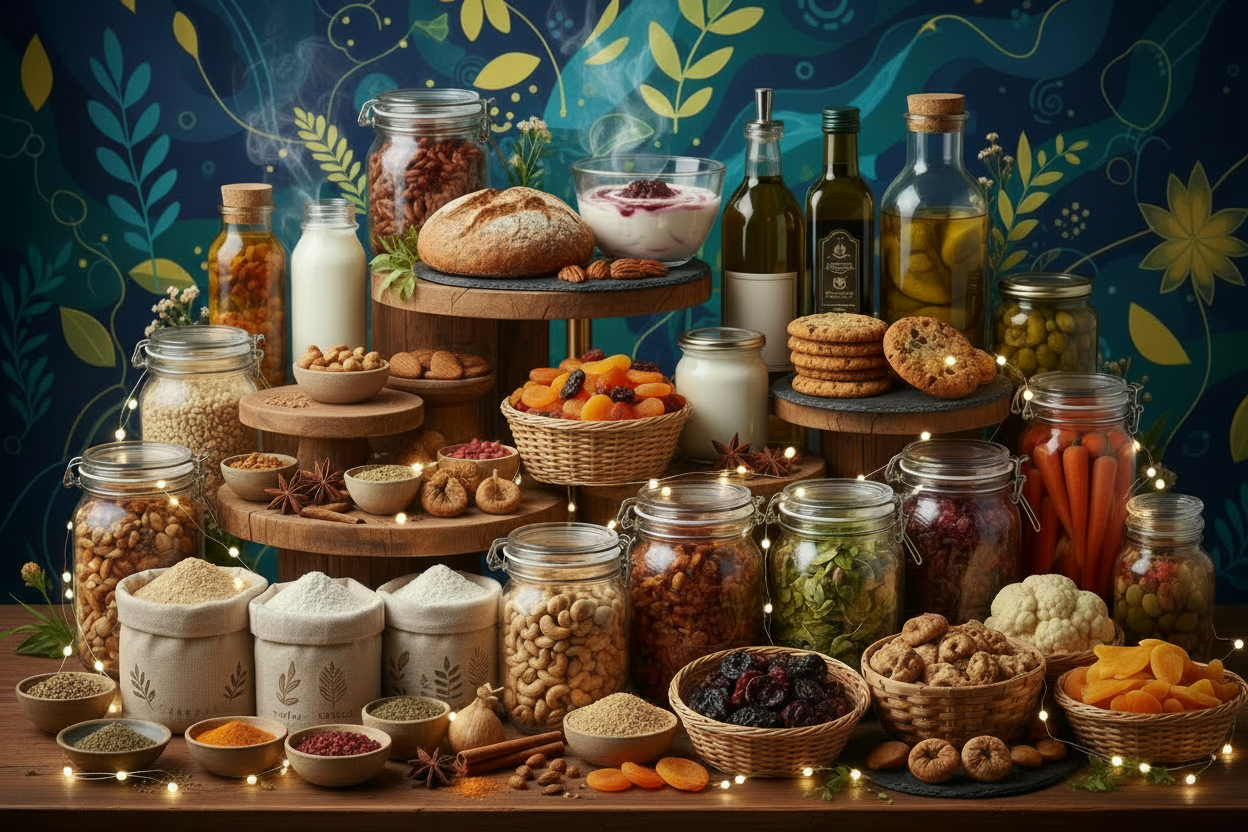 Intenta la misma imagen, sin luces y sin etiquetas en los envases. 